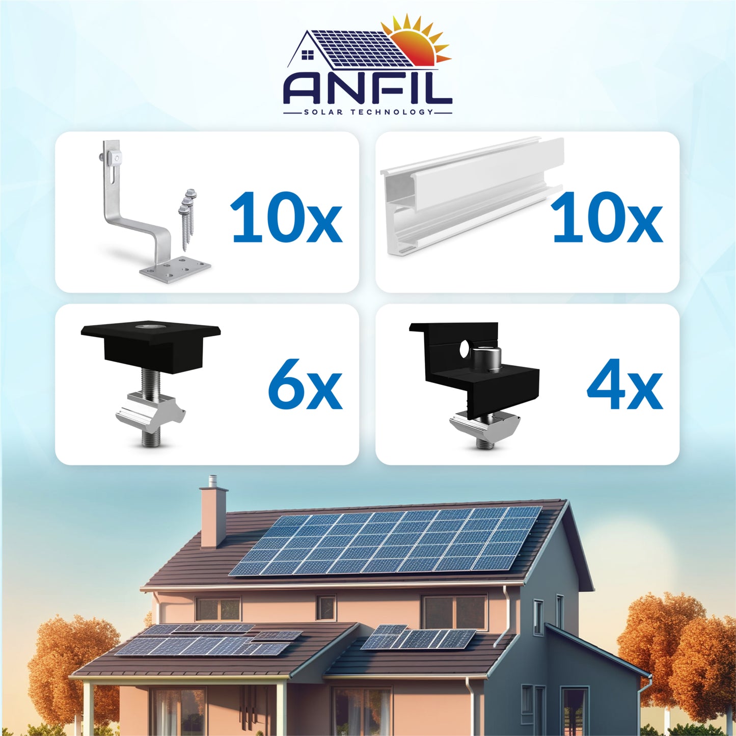 Solar panels Mounting kit (Tile Roof)