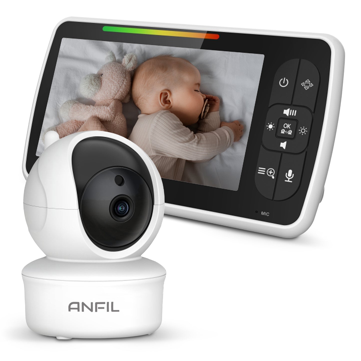 ANFIL Baby Monitor: Two-Way Audio, Night Vision – Secure Infant Monitoring System with VOX Mode