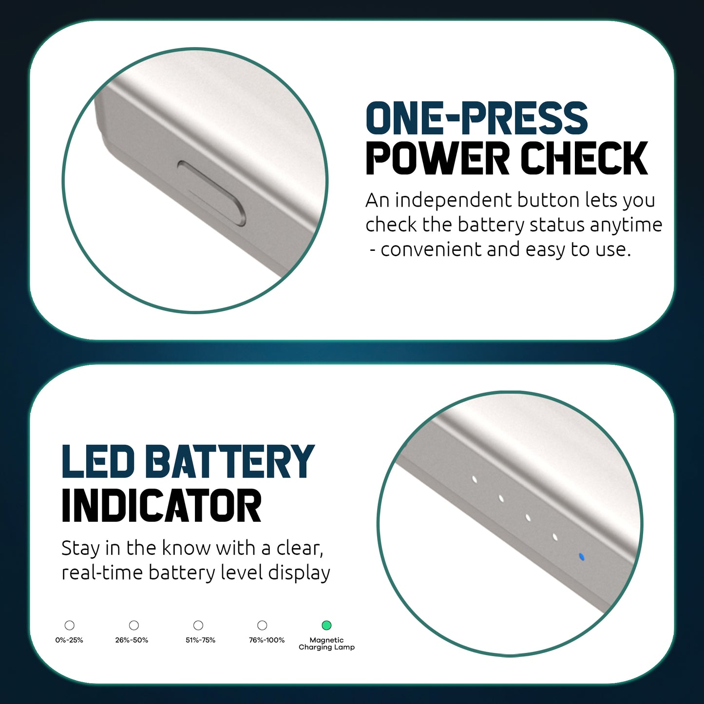 ANFIL PB5/PB10 – Wireless Portable Battery with MagSafe Support, 15W