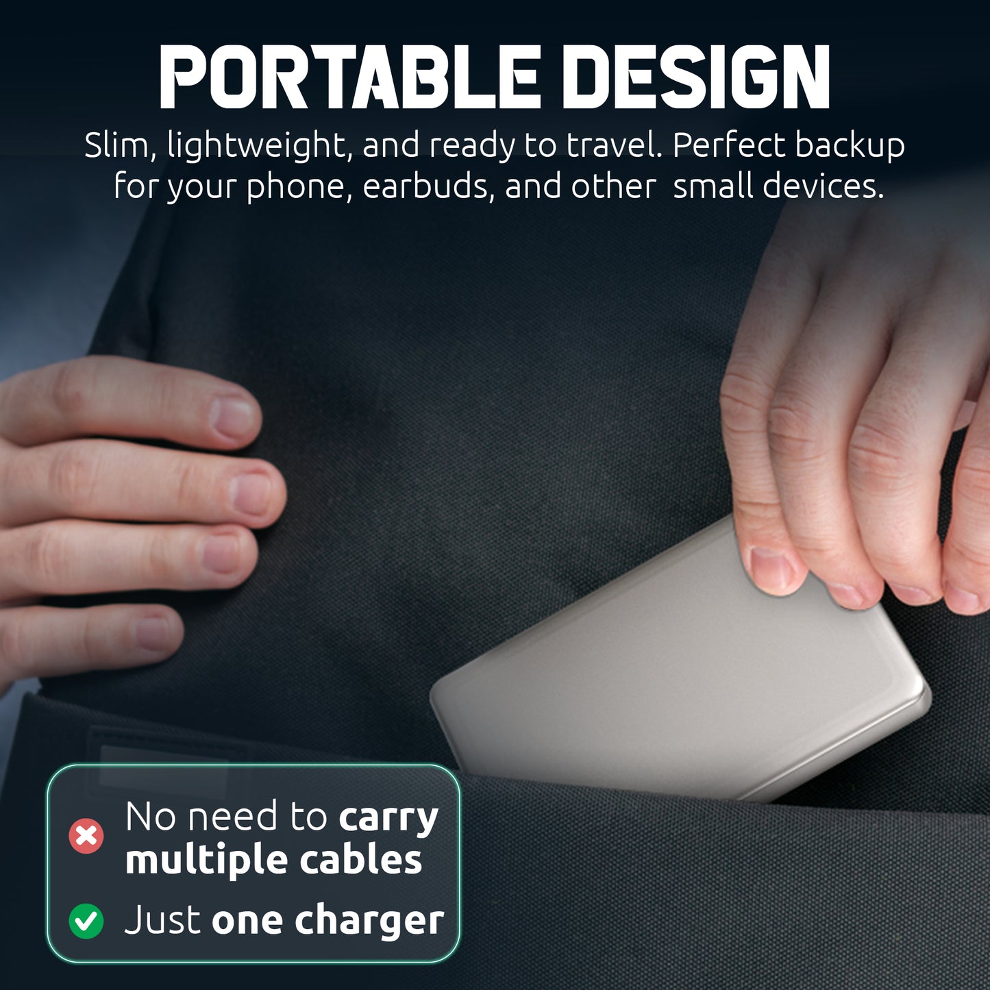 ANFIL PB5/PB10 – Wireless Portable Battery with MagSafe Support, 15W