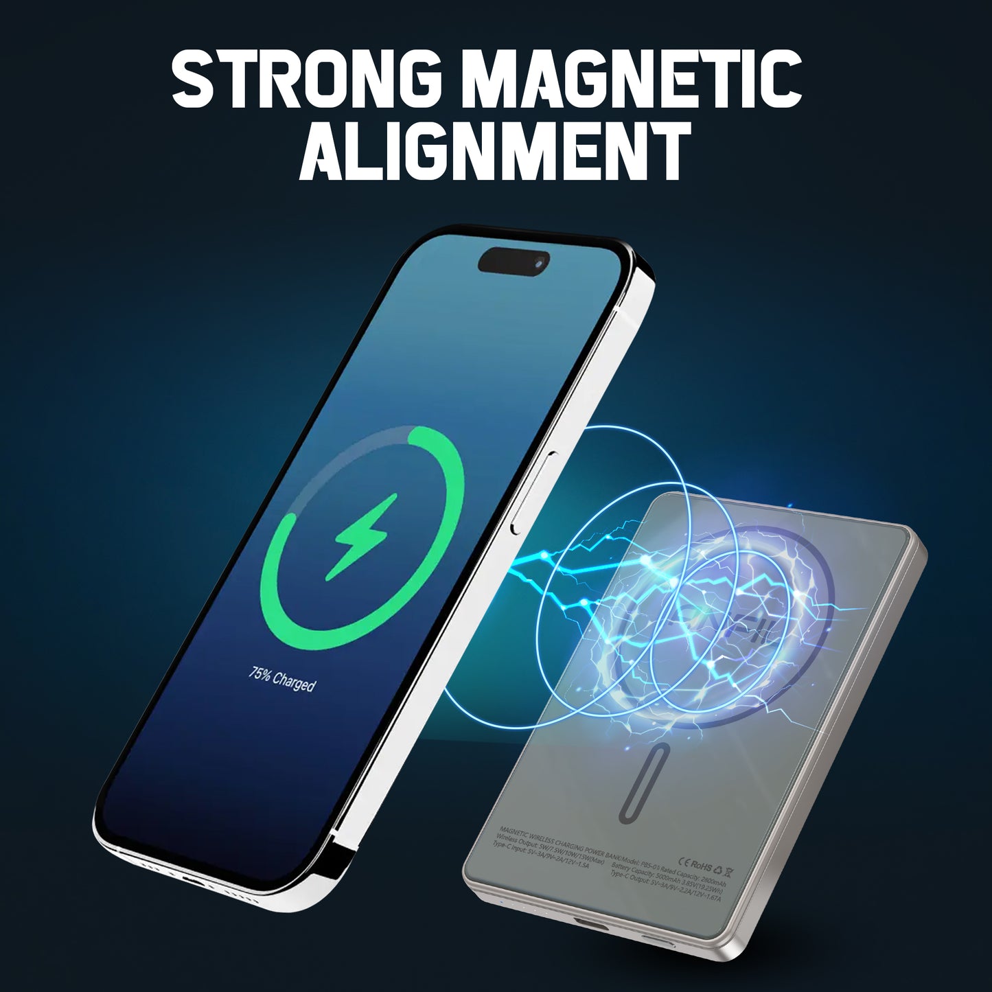 ANFIL PB5/PB10 – Wireless Portable Battery with MagSafe Support, 15W