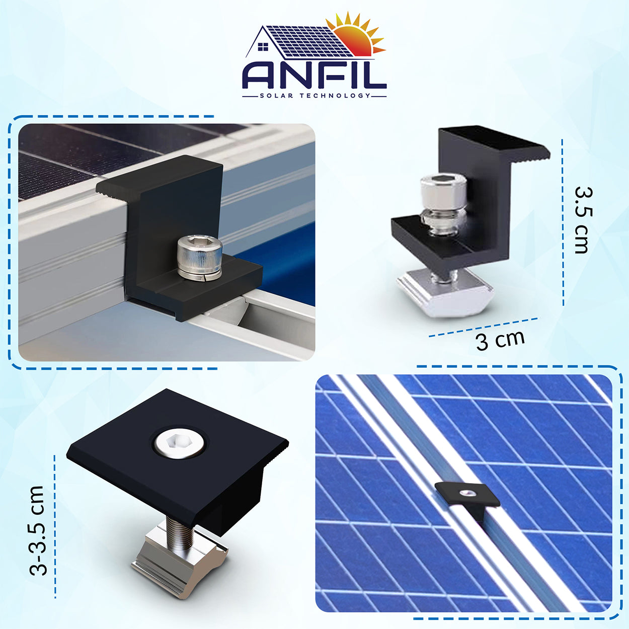 Solar panels Mounting kit (Metall Roof)