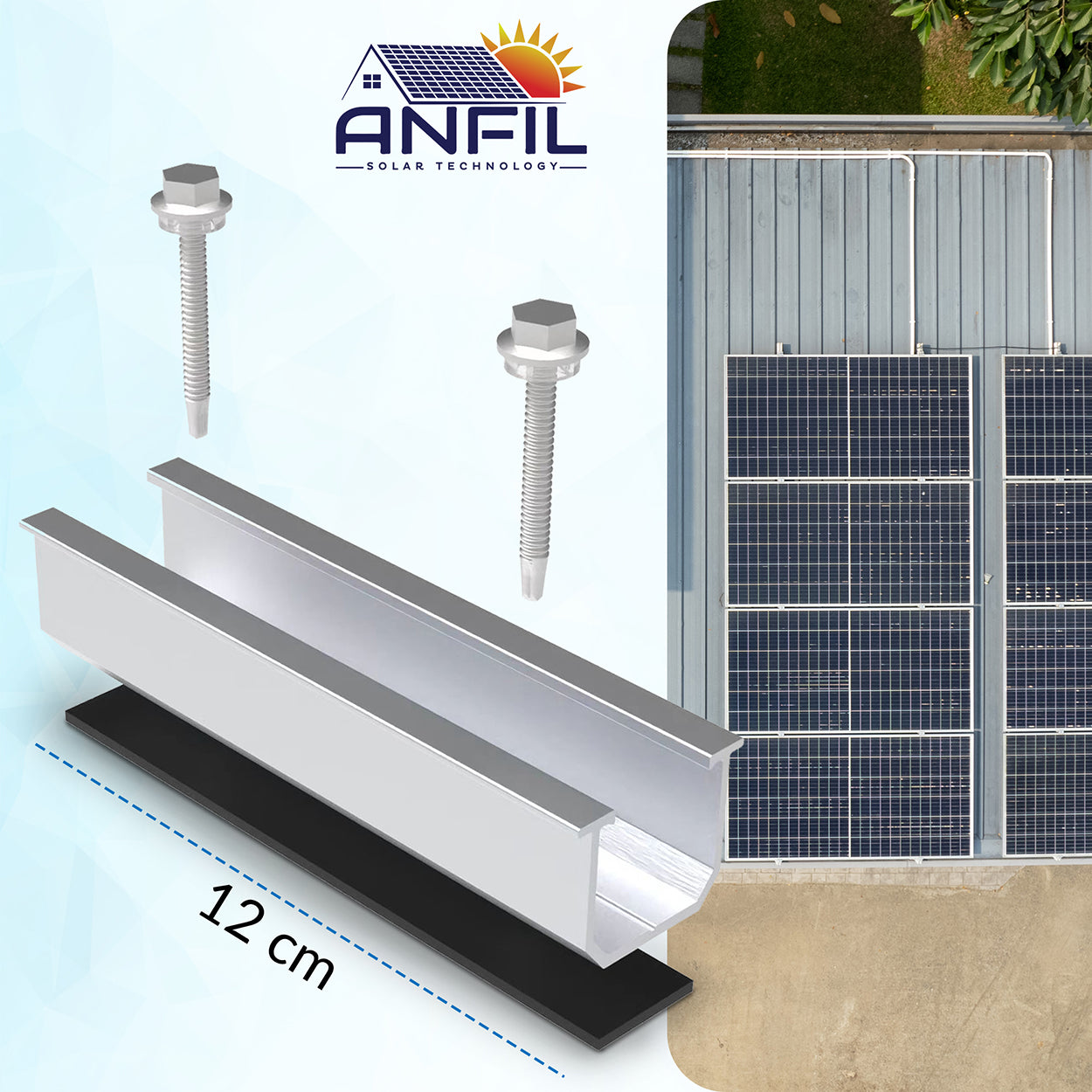 Solar panels Mounting kit (Metall Roof)