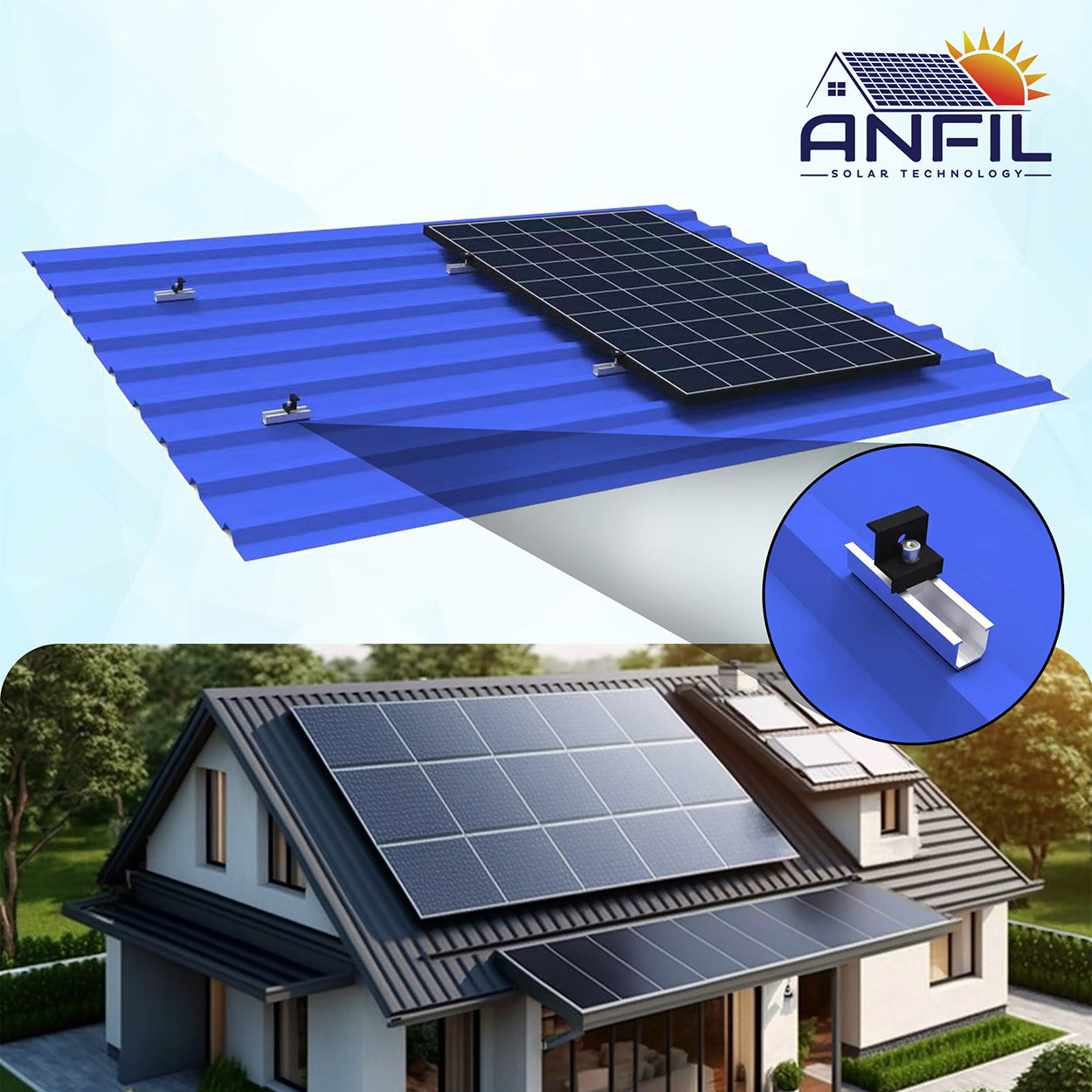 Solar panels Mounting kit (Metall Roof)