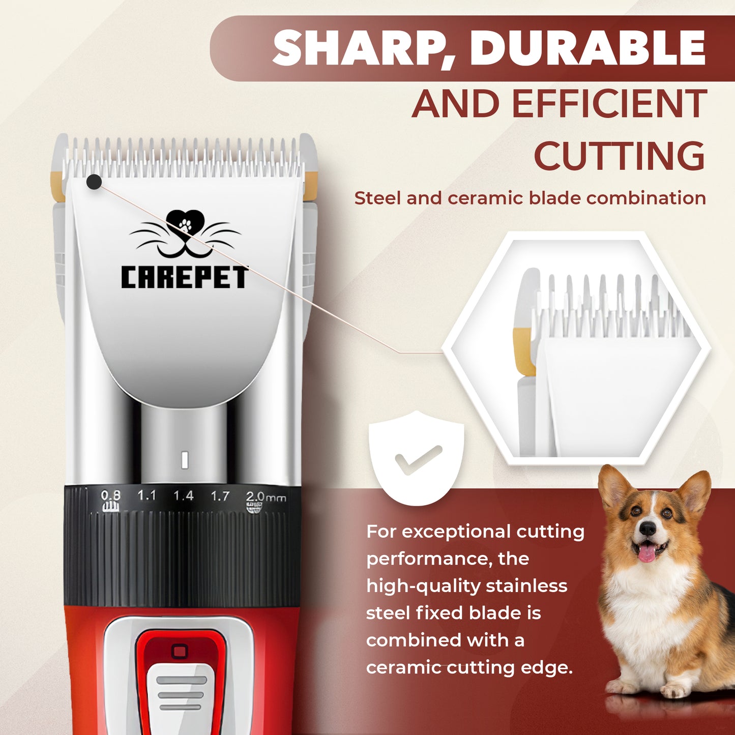 CarePet® Professional Clipper for Dogs and Cats