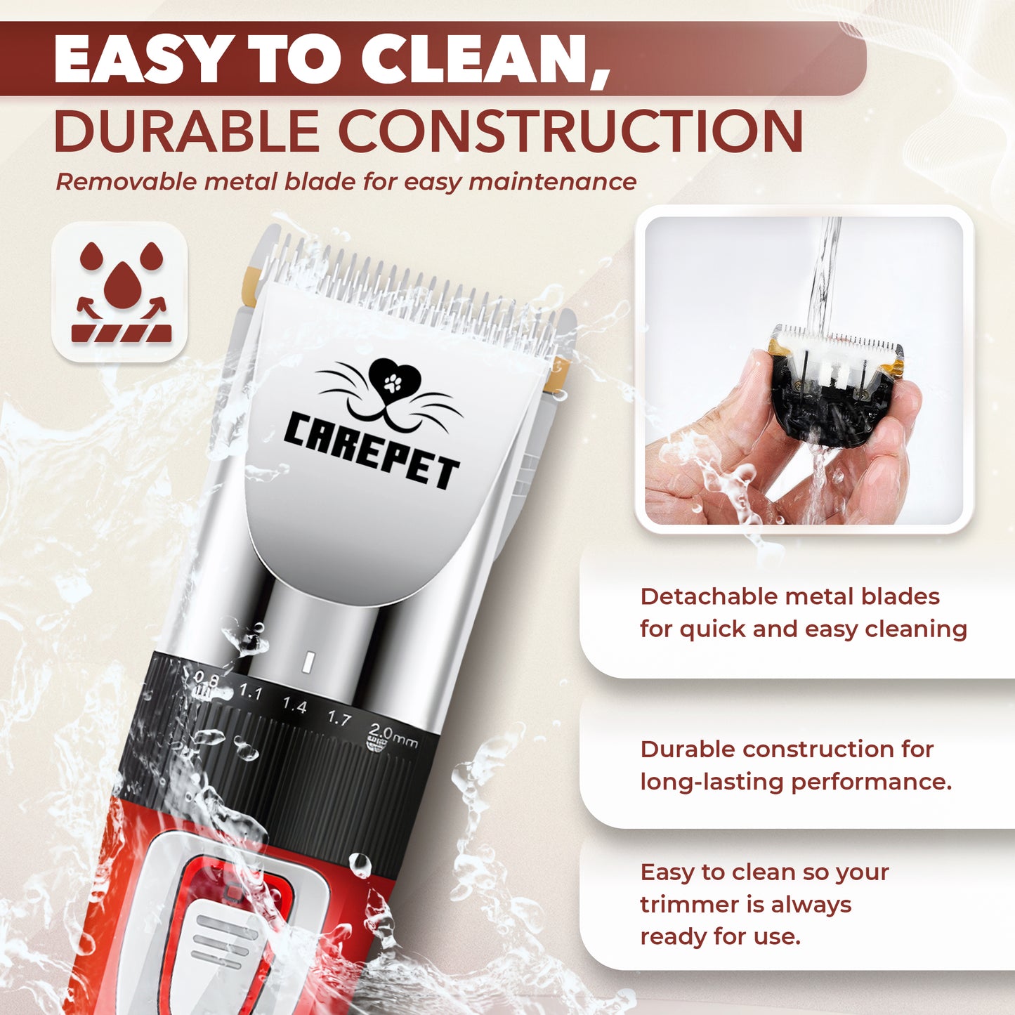 CarePet® Professional Clipper for Dogs and Cats