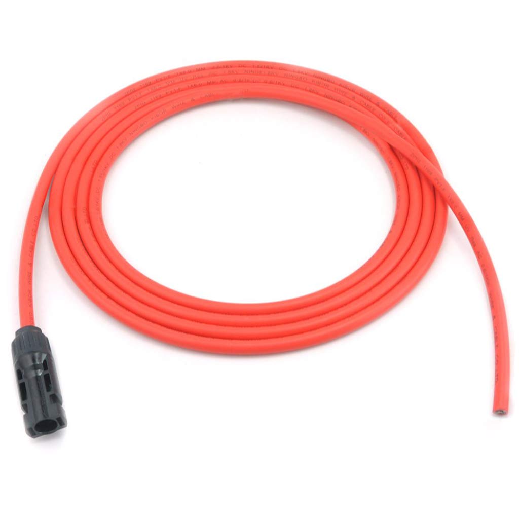 Cavo Prolunga ANFIL Per Pannelli Solari 6mm² (10 AWG) – 3m Rosso + 3m Nero, Resistente Alle Intemperie